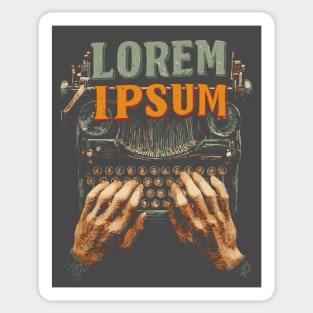 Lorem Ipsum Typing Tee for Designers and Writers Sticker